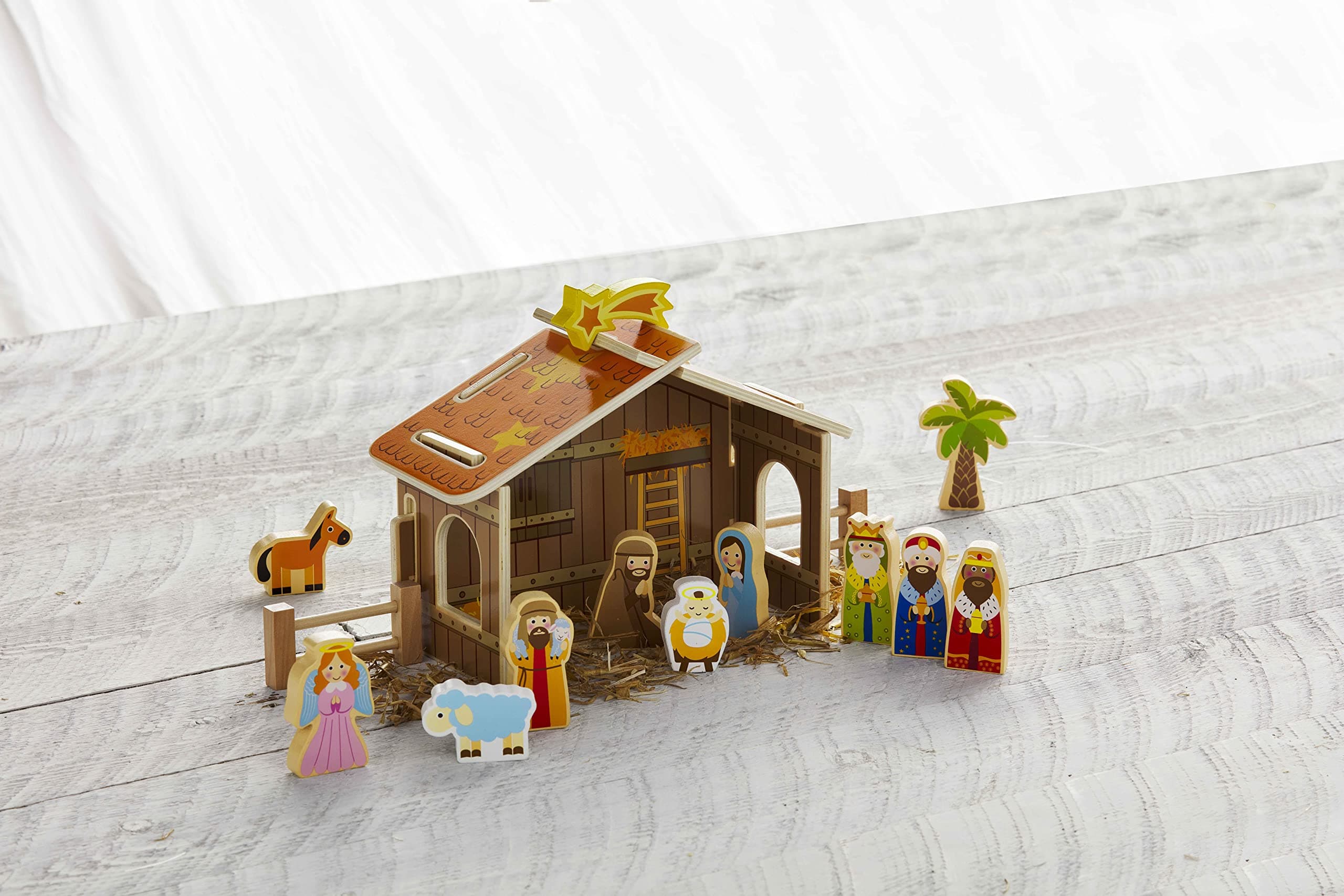 Mud Pie Nativity Set, Wood - Thumbnail 2