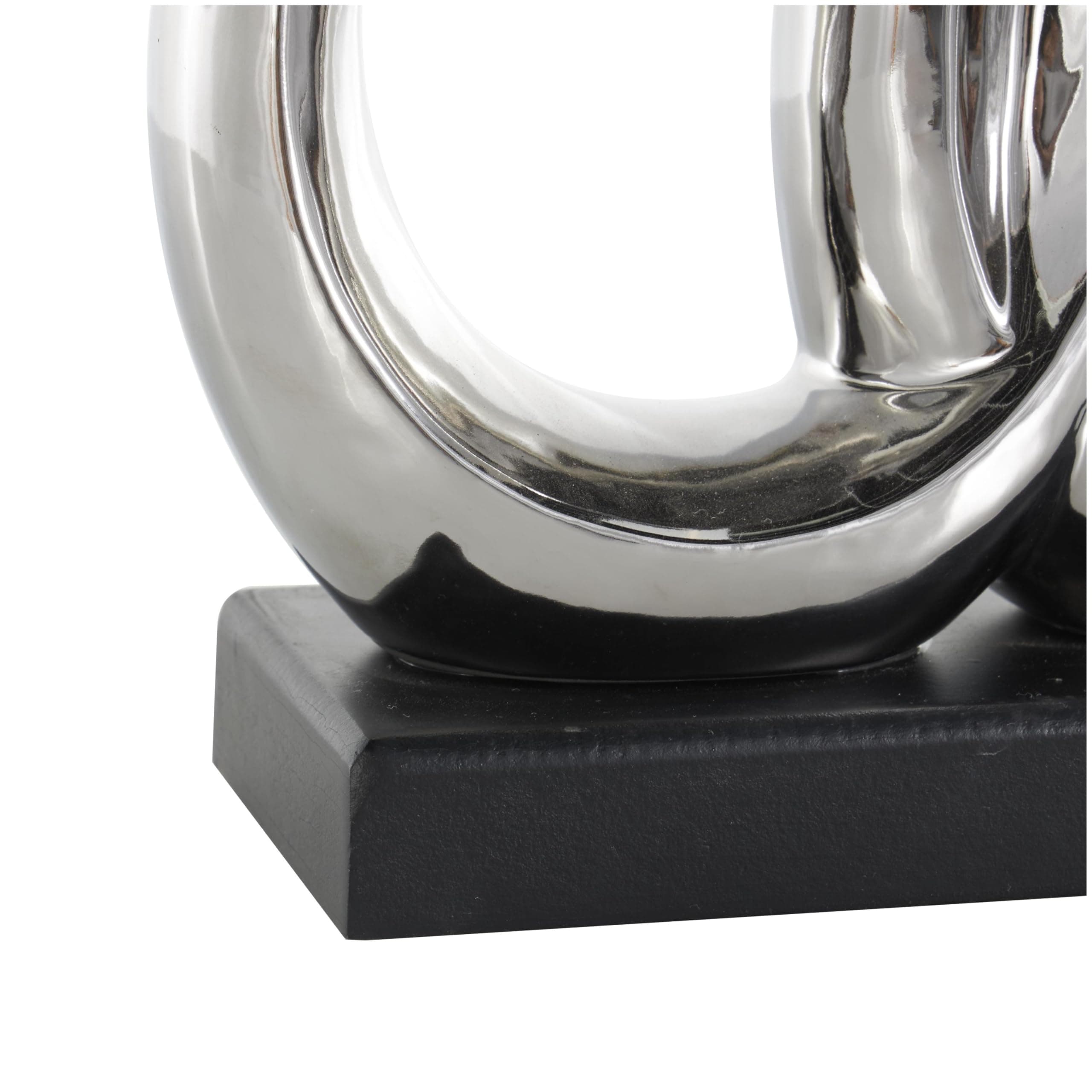 Deco 79 Ceramic Family 3 Figure Sculpture with Black Rectangular Base, 12" x 1" - Thumbnail 4