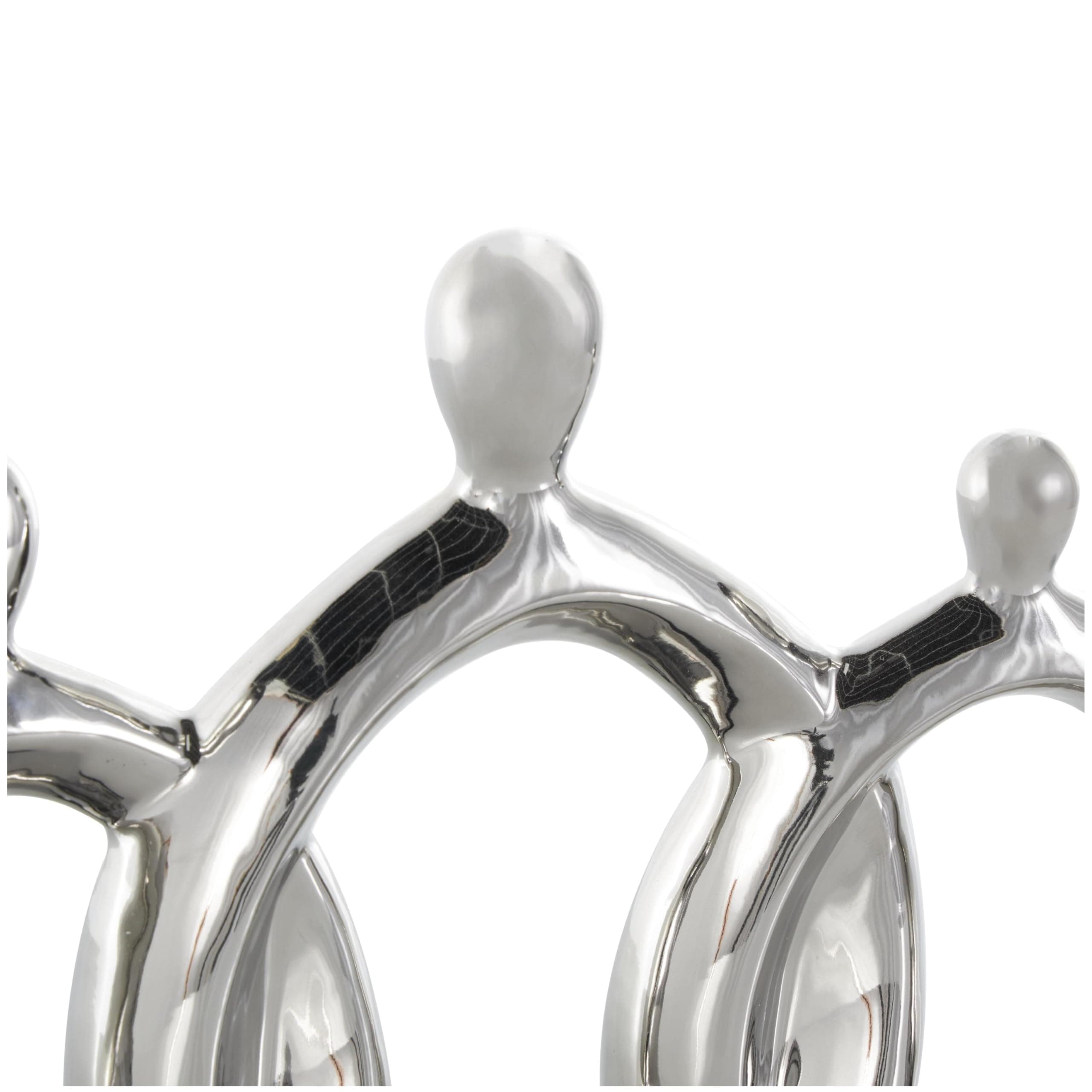 Deco 79 Ceramic Family 3 Figure Sculpture with Black Rectangular Base, 12" x 1" - Thumbnail 5