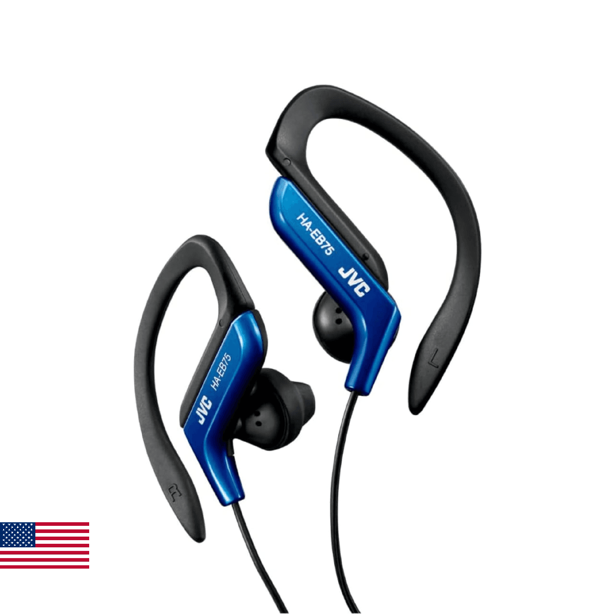 JVC, HA-EB75-AN-U Adjustable Sport Clip Earphones (Blue) - Image 1