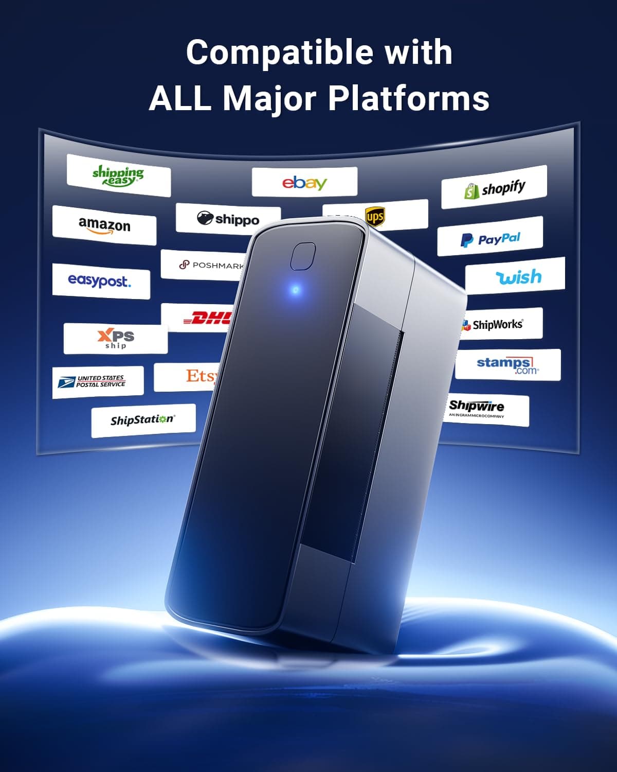 WCZ Bluetooth Shipping Label Printer, Wireless Thermal Label Printer for Small B - Thumbnail 6