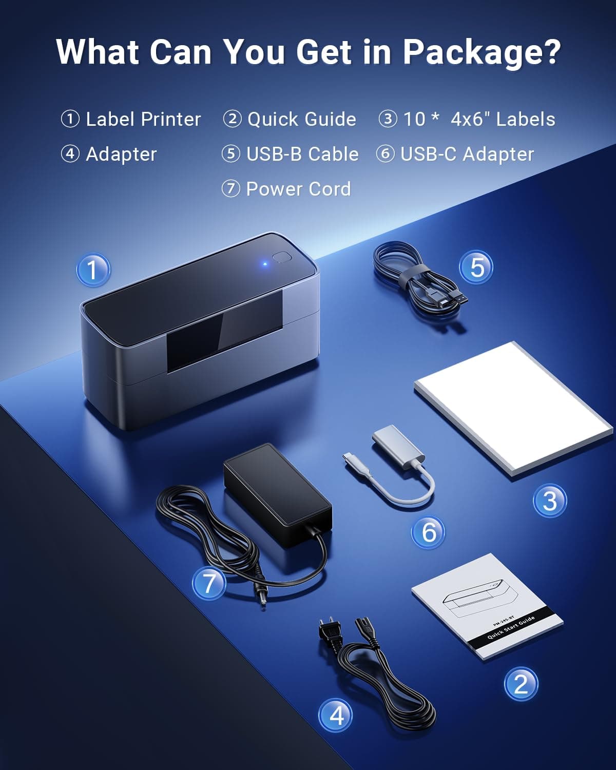 WCZ Bluetooth Shipping Label Printer, Wireless Thermal Label Printer for Small B - Thumbnail 9