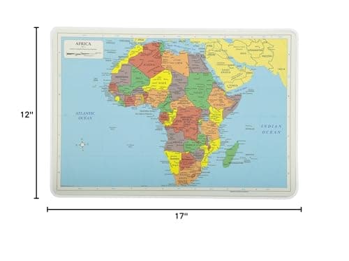 Painless Learning Educational Placemats Sets USA Africa Asia and Europe Maps Non - Thumbnail 7