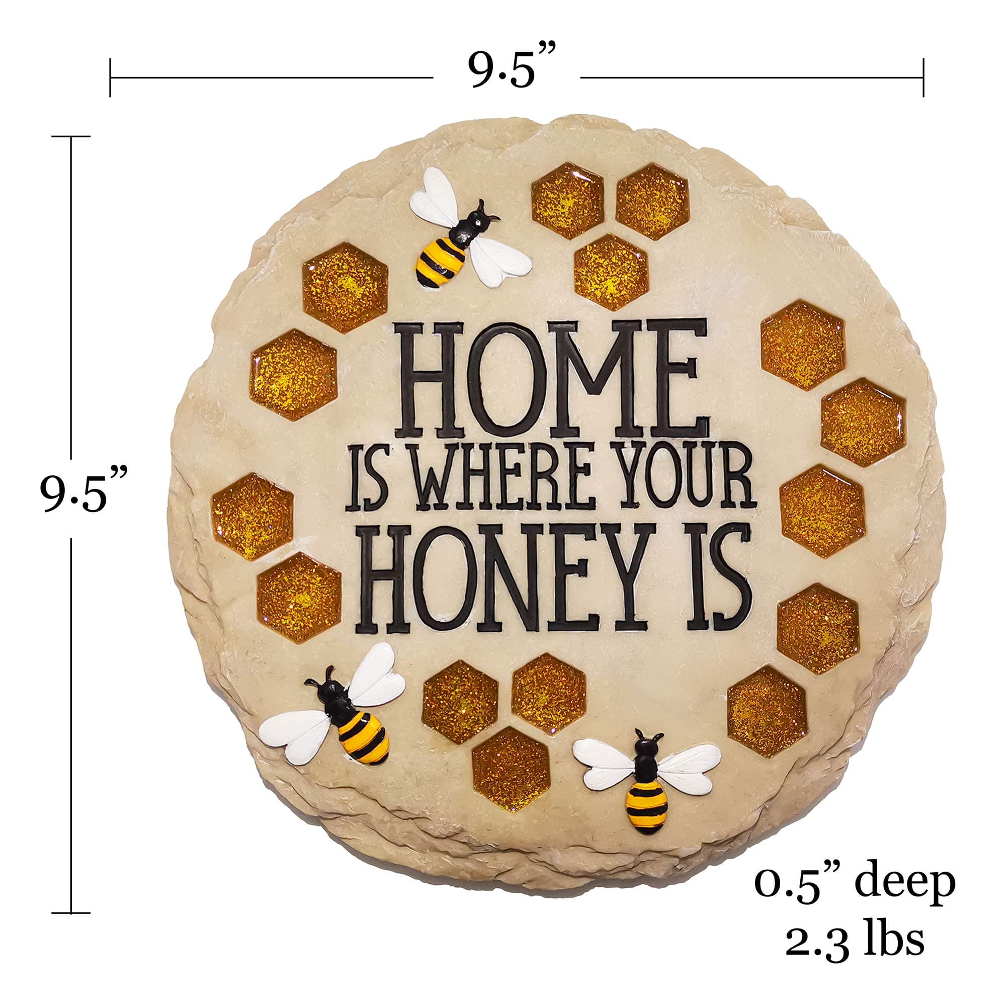 Spoontiques - Garden Décor - Home is Where Your Honey is Stepping Stone - Decora - Thumbnail 5