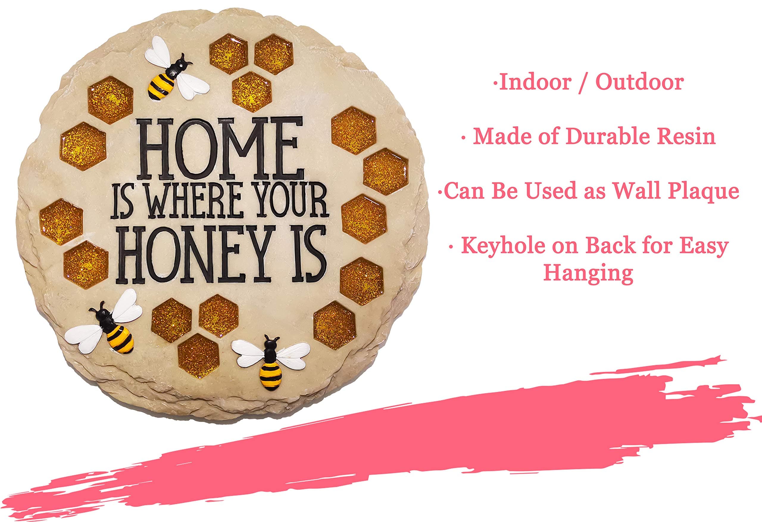 Spoontiques - Garden Décor - Home is Where Your Honey is Stepping Stone - Decora - Thumbnail 6
