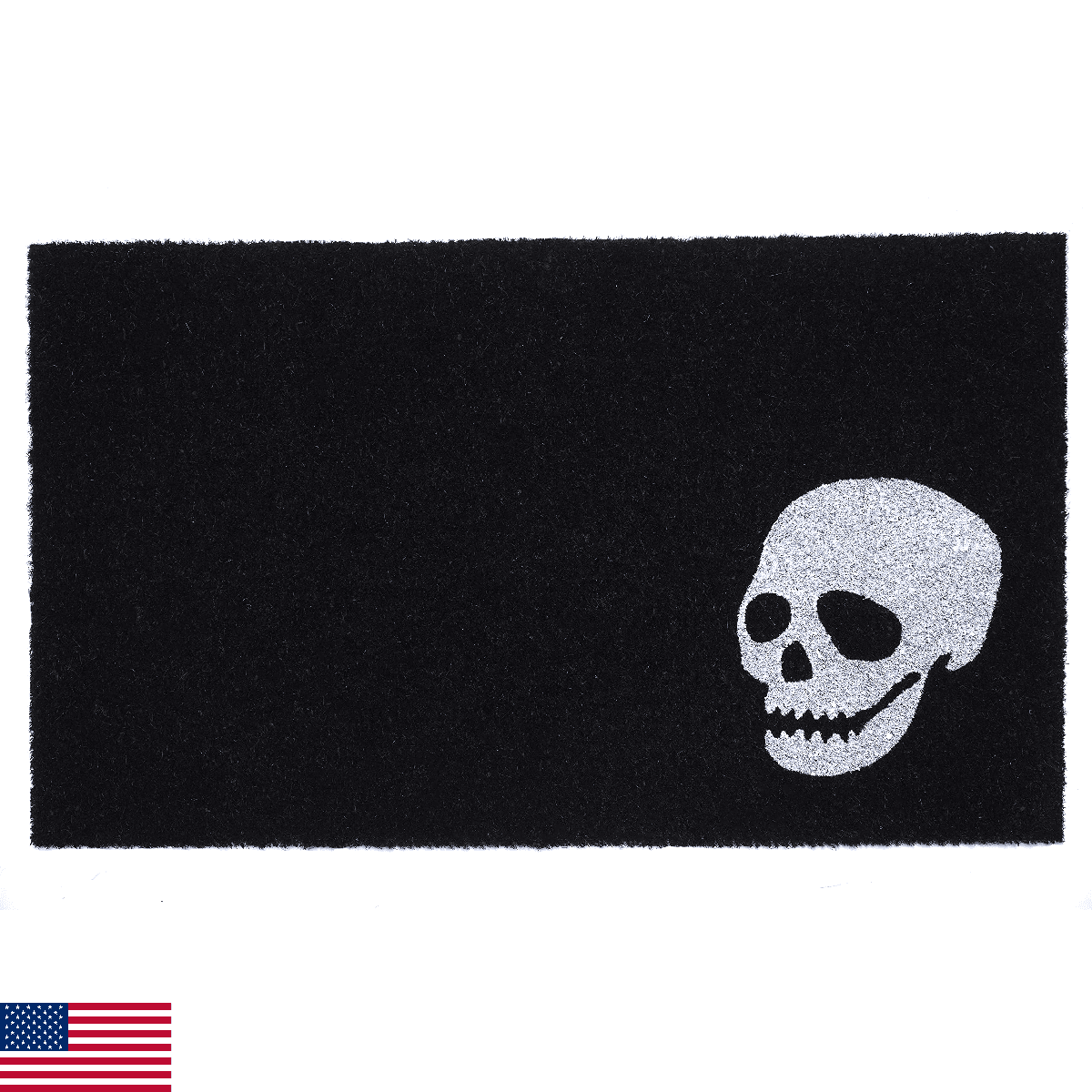 Calloway Mills AZ153602436 Scary Skull Doormat, 24" x 36", Black/White - Image 1