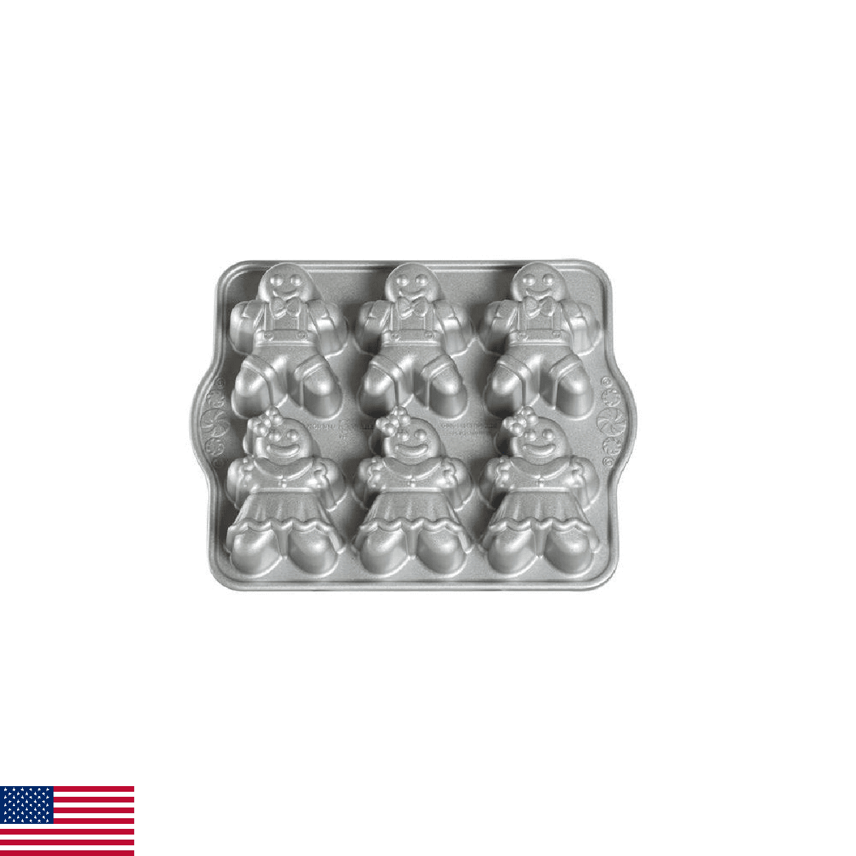 Nordic Ware Gingerbread Kids Cakelet Pan - Image 1