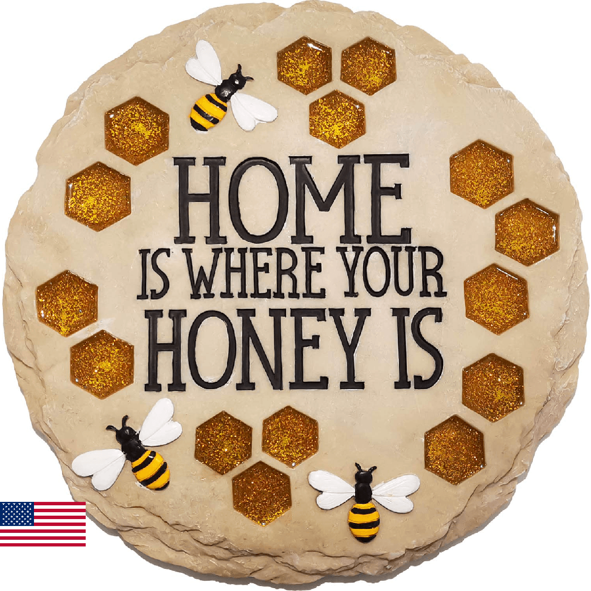 Spoontiques - Garden Décor - Home is Where Your Honey is Stepping Stone - Decora - Image 1