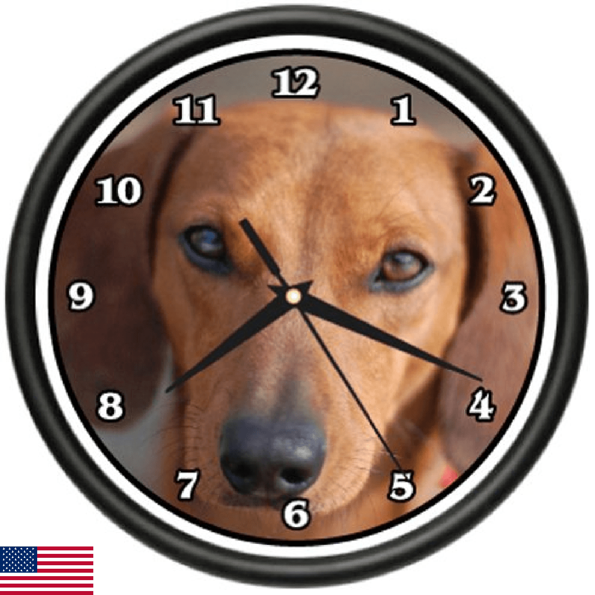 SignMission Brown Dachshund Wall Clock Dog Doggie pet Breed Gift - Image 1