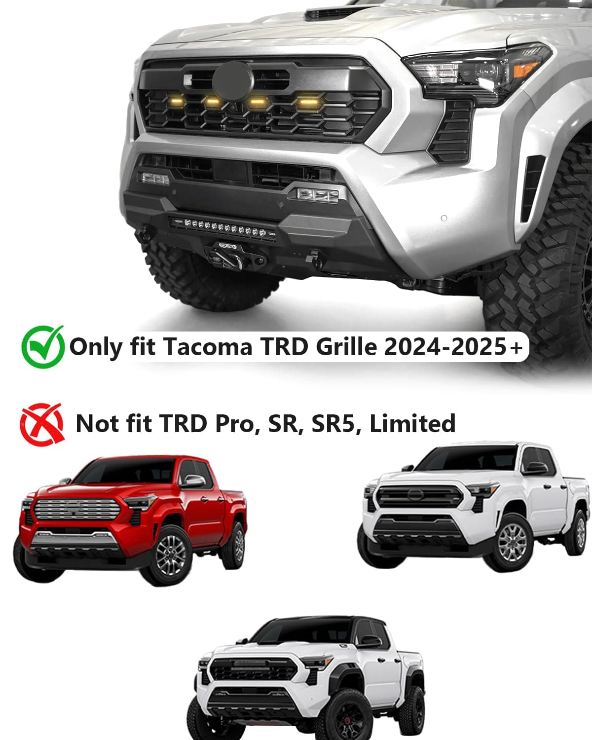 Seven Sparta 4 PCS Grill Led Lights with Fuse Adaptor Compatible with 2024-2025+ - Thumbnail 5