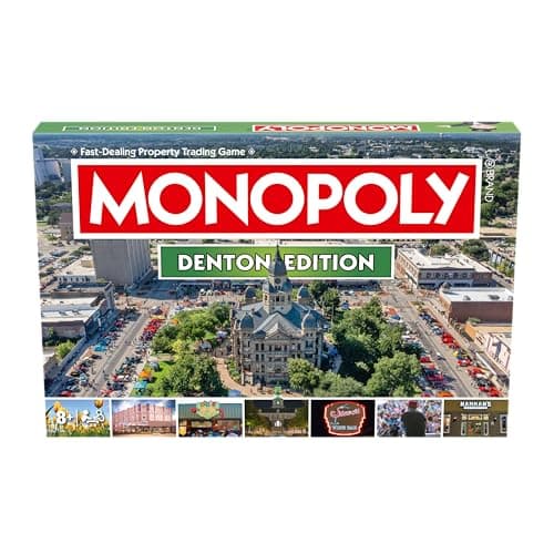 Denton TX Monopoly Board Game 2-6 Players Family Kids Adults Game Night - Thumbnail 2