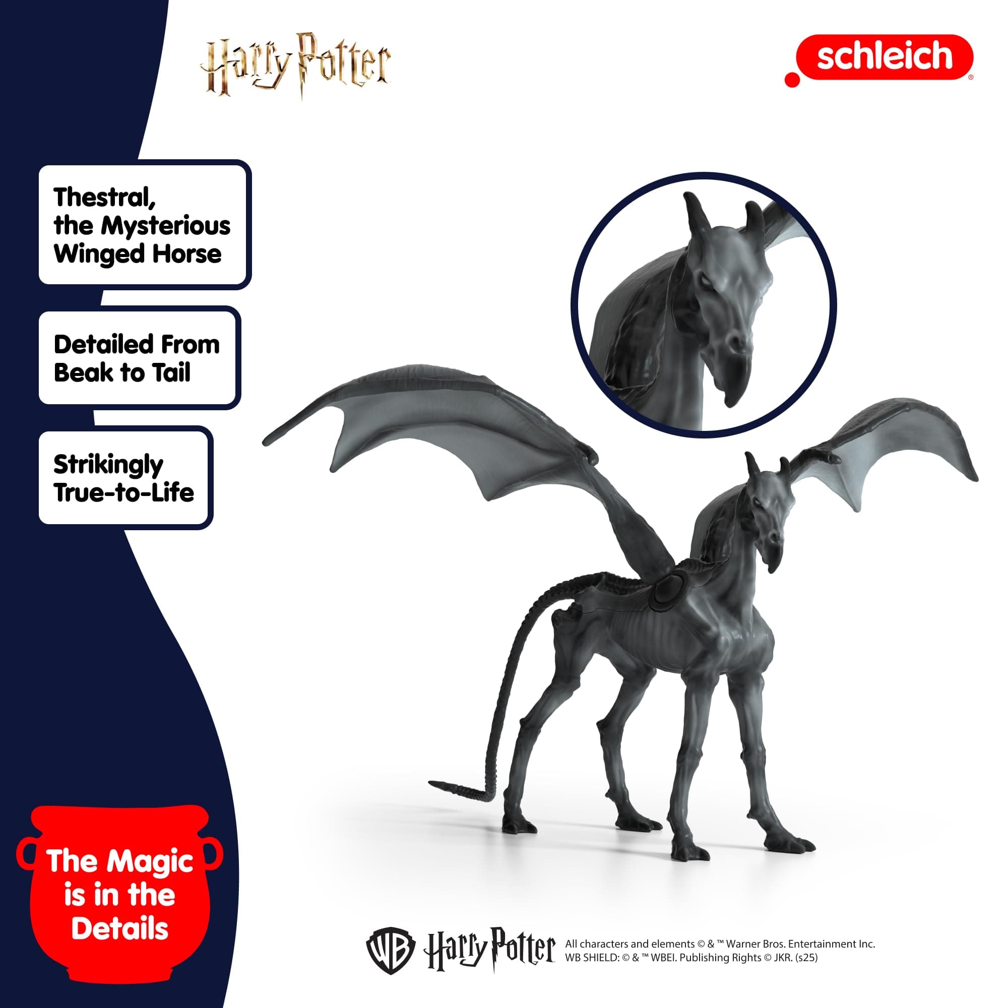 Schleich Harry Potter - 8" Thestral Figurine - Harry Potter Halloween Decoration - Thumbnail 4