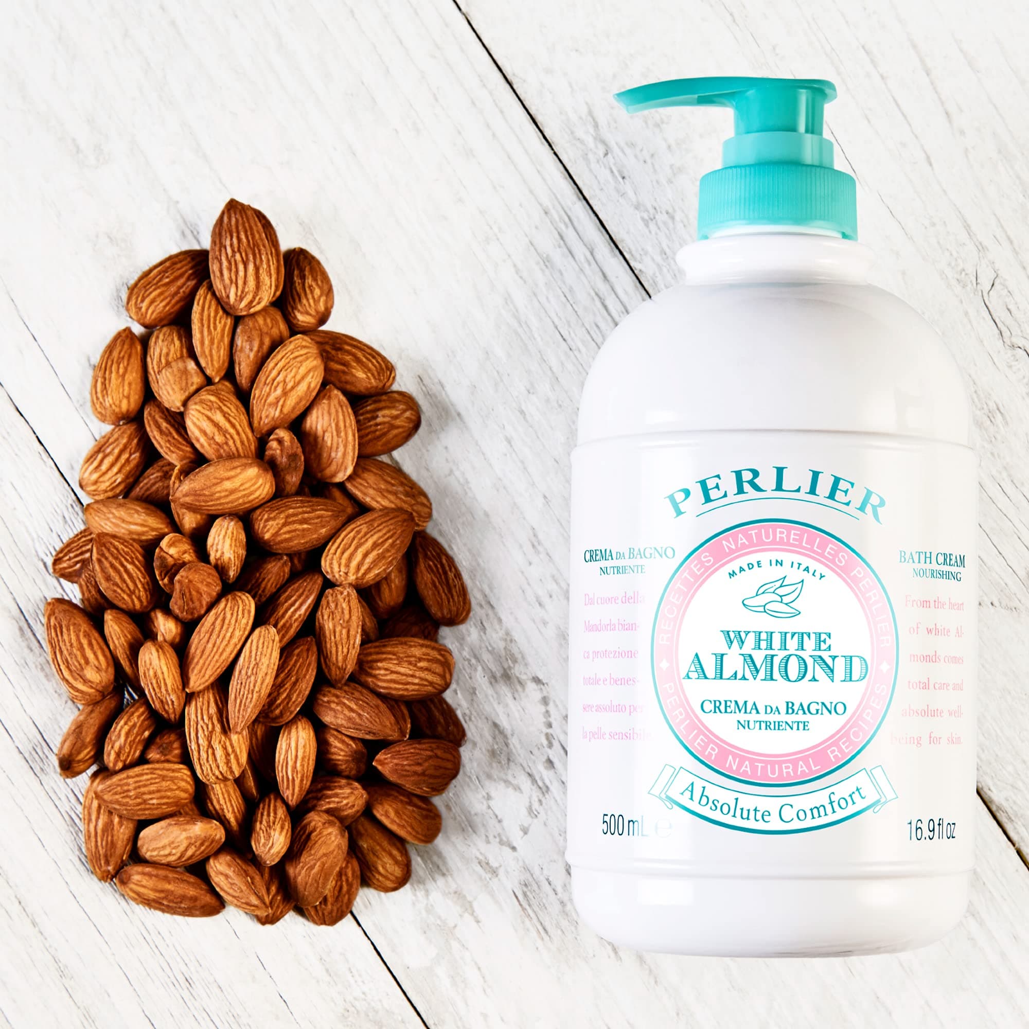 Perlier White Almond Shower & Bath Cream - Nourishing & Soothing Luxury Bath Cre - Thumbnail 6