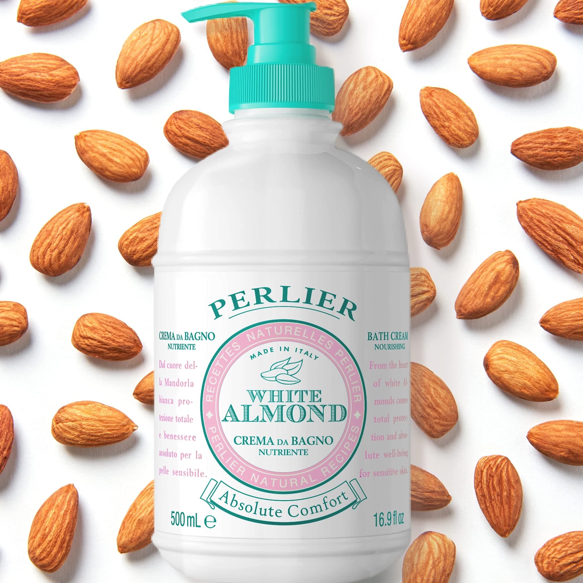 Perlier White Almond Shower & Bath Cream - Nourishing & Soothing Luxury Bath Cre - Thumbnail 7