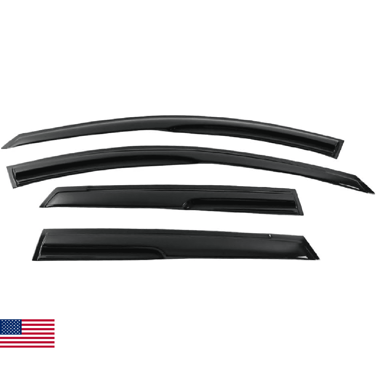 Tape On Window Visors Fits for 2013-2016 Mazda CX-5, Side Auto Window Wind Defle - Image 1