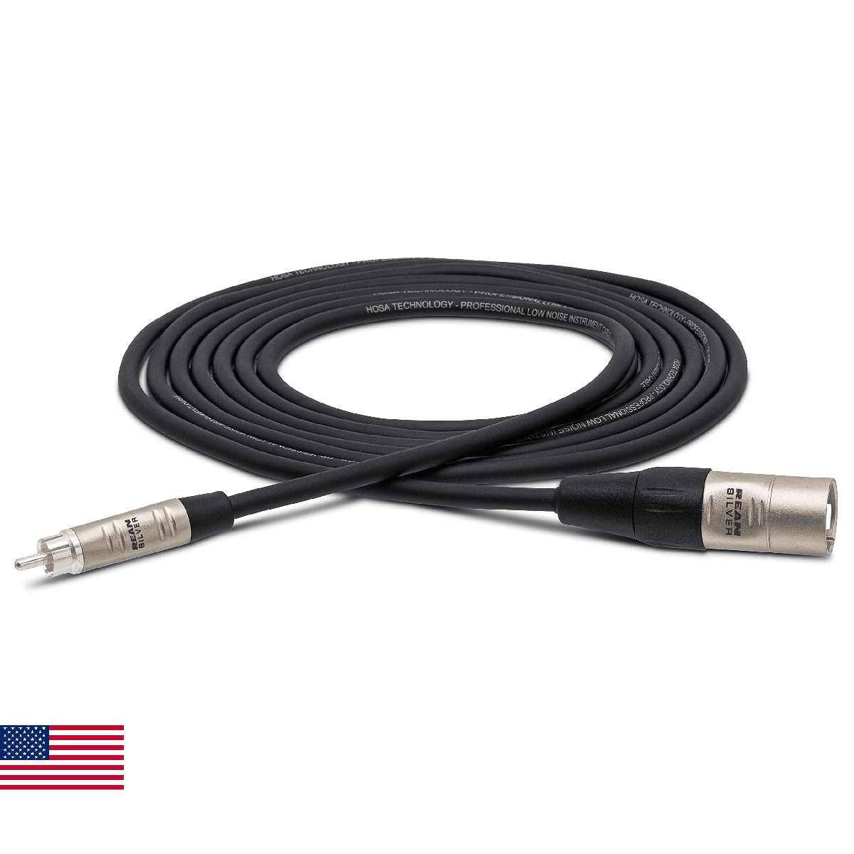 Hosa HRX-020 Pro Unbalanced Interconnect, REAN RCA to XLR3M, 20 Feet - Image 1