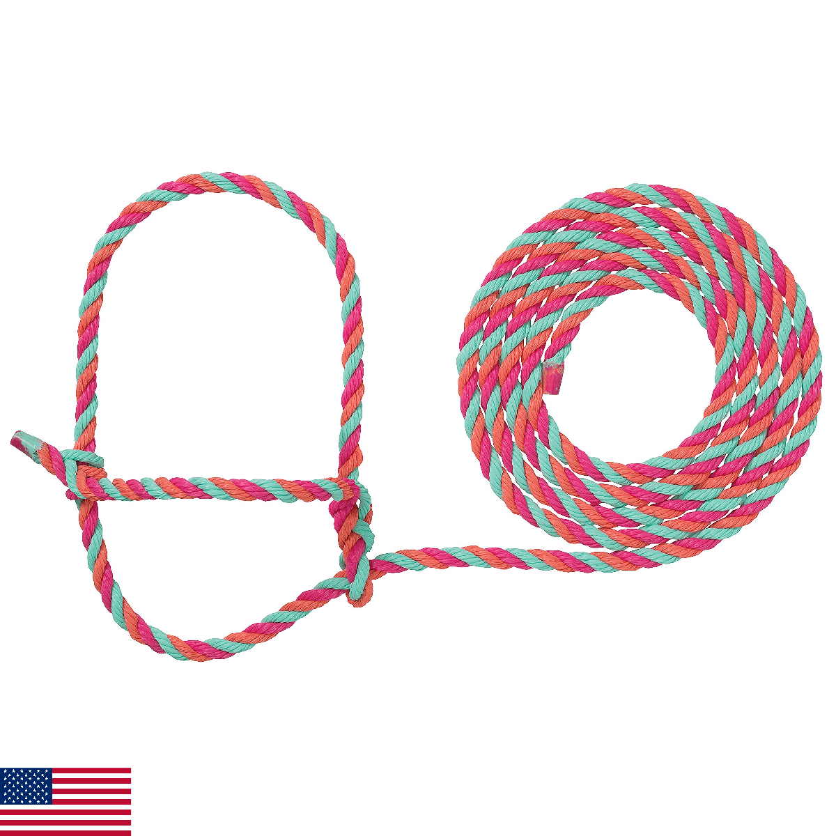 Weaver Livestock Braided Poly Rope Cattle Halter, Adjustable Style Cow Calf Halt - Image 1