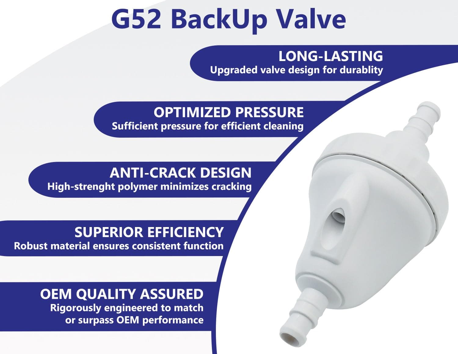 G52 Backup Valve Replacement for Polaris Pool Cleaner Parts - Thumbnail 6
