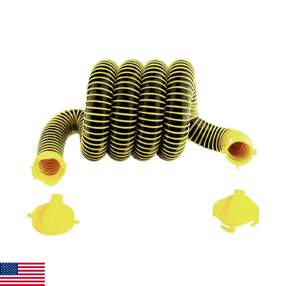 10 FT RV Sewer Hose with Swivel Fitting Upgrade TPE Technology Heavy-Duty Camper - Image 1