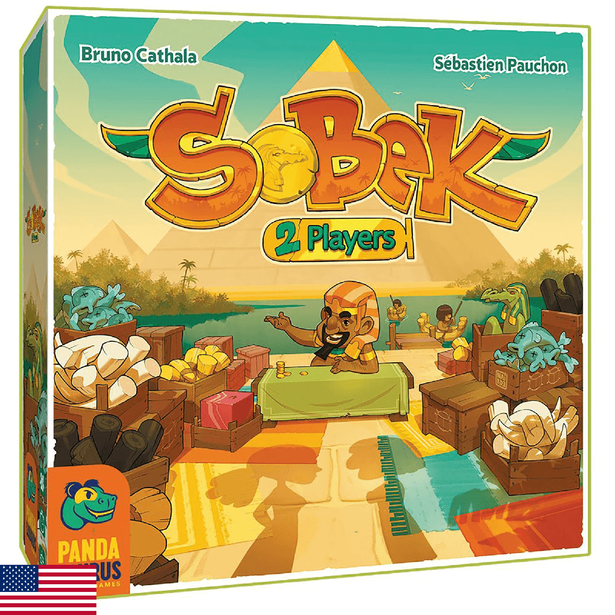 Sobek 2-Player Board Game - Strategy, Ages 10+, 20 Min Playtime, Pandasaurus - Image 1