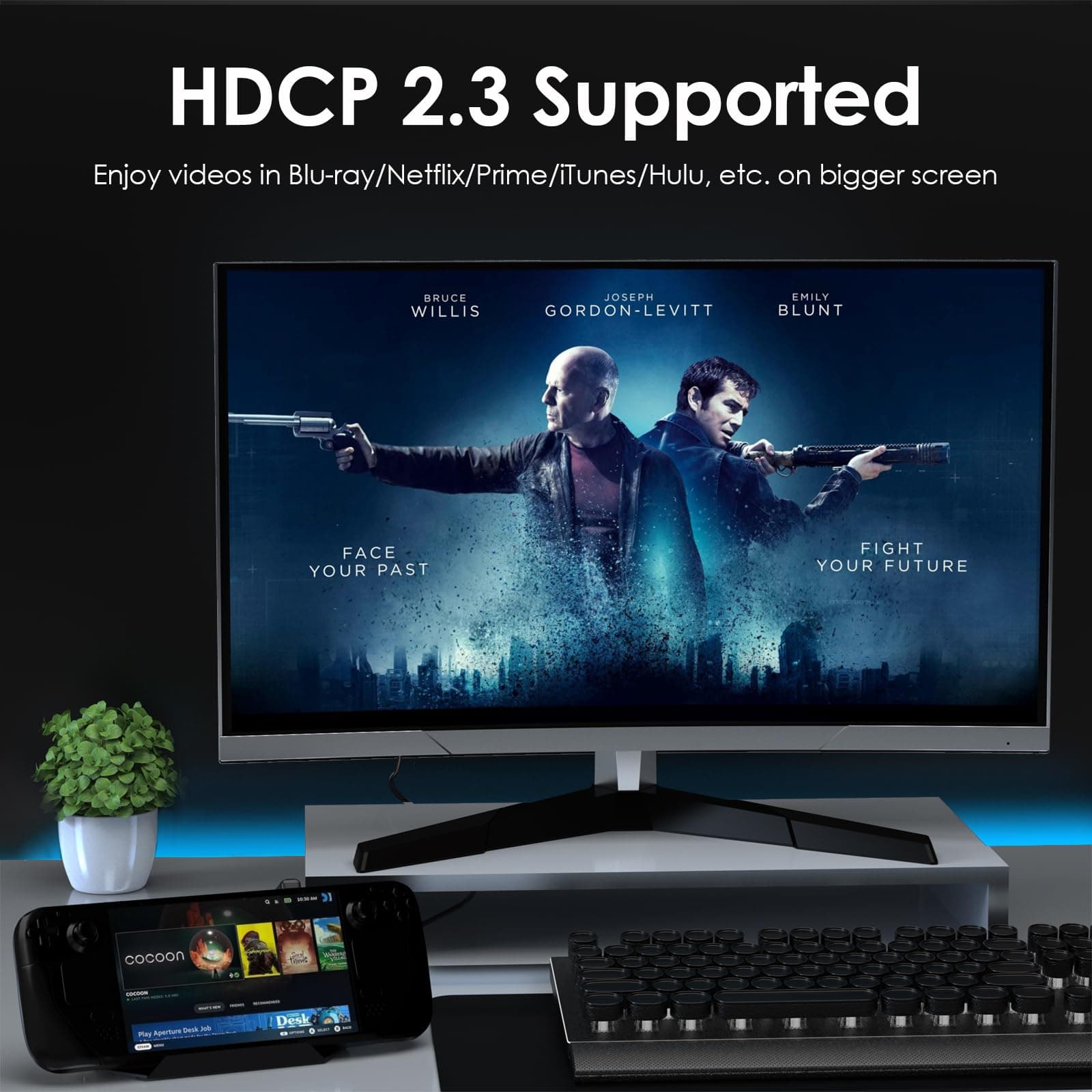 WAVLINK 6-in-1 Steam Deck Docking Station ROG Ally 4K HDMI 144Hz 100W PD USB 3.2 - Thumbnail 6