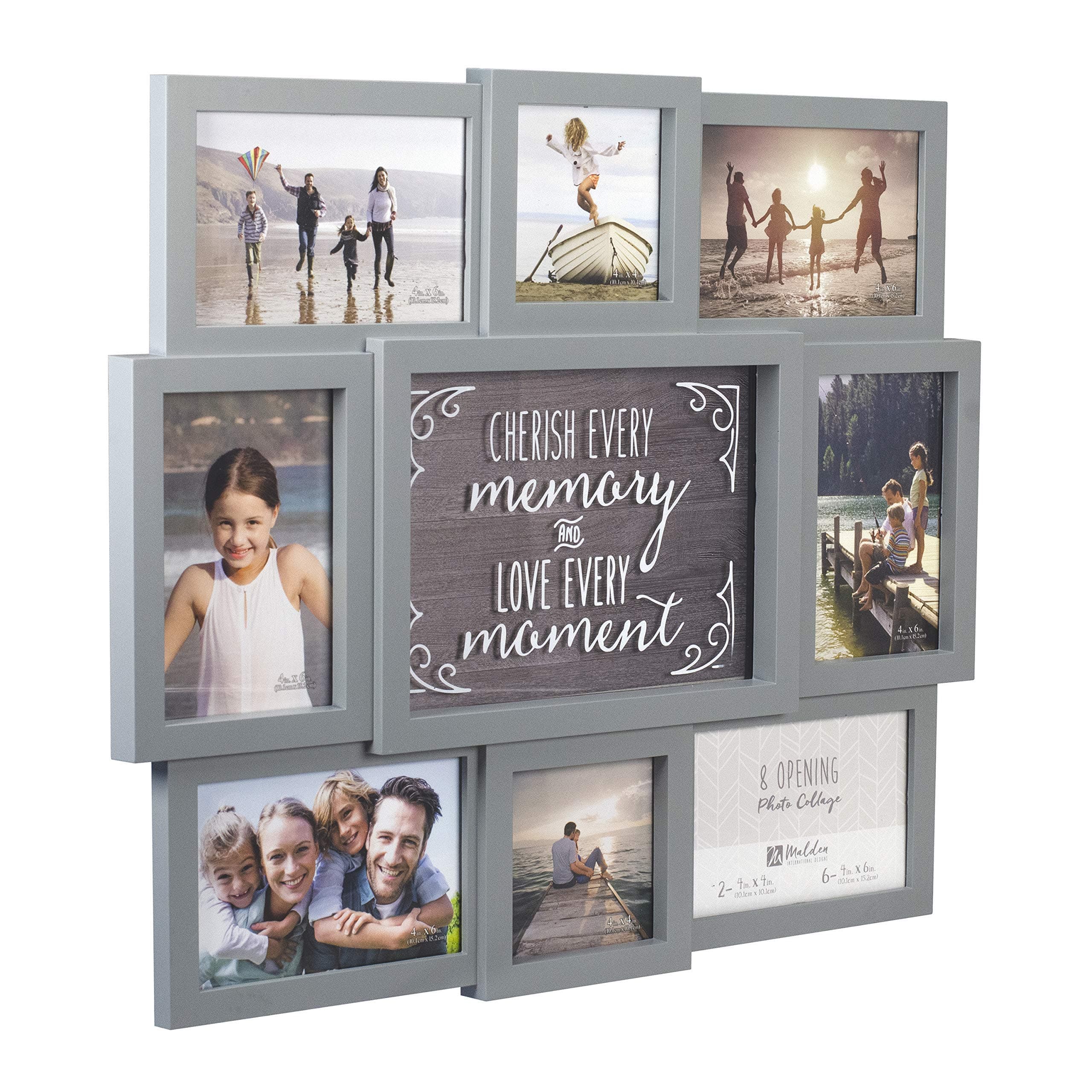 Malden International Designs Gray Cherish Every Moment 8-Opening Sentiment Dimen - Thumbnail 3