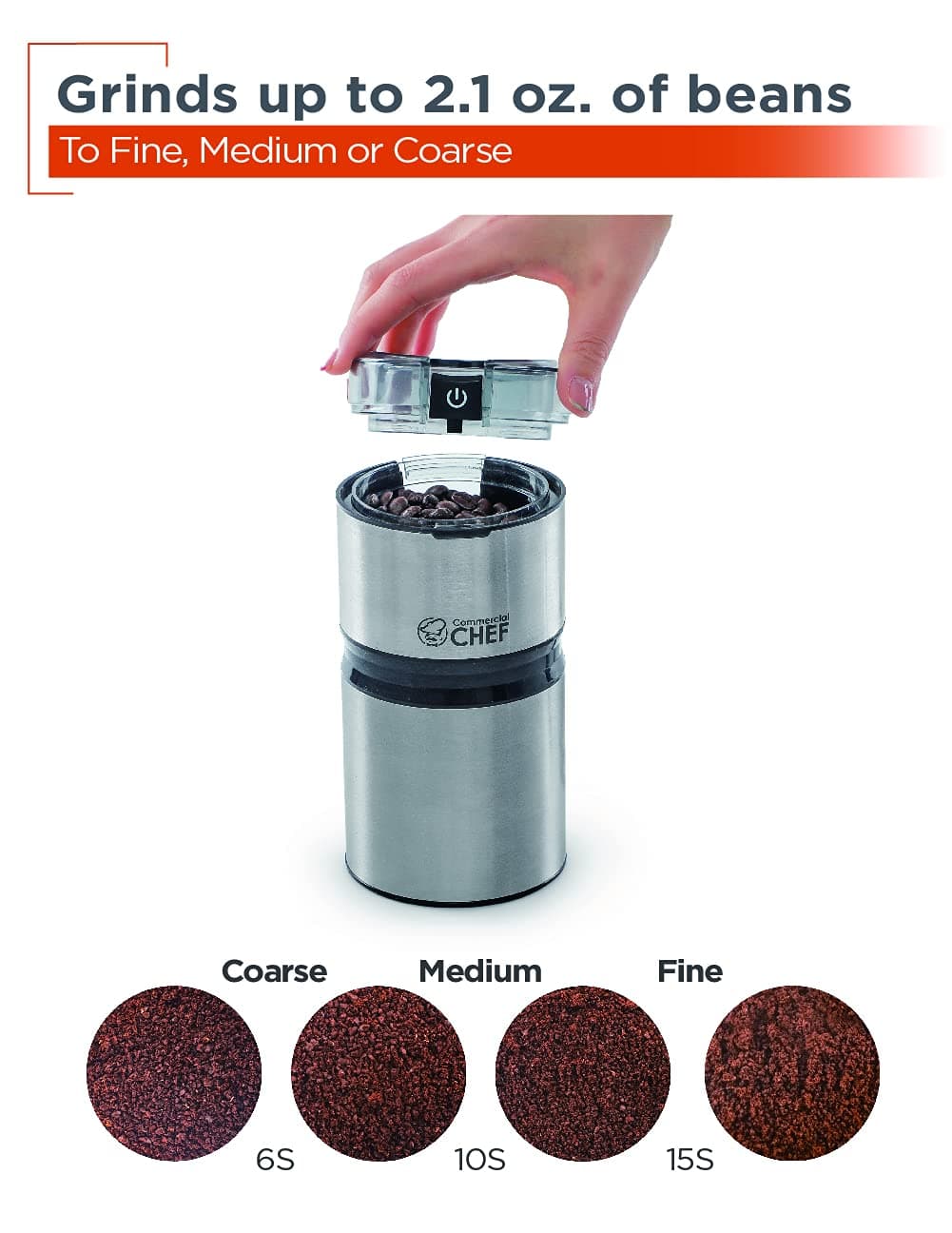 Electric Coffee Grinder Spice Grinder - Stainless Steel Blades Grinder for Coffe - Thumbnail 5