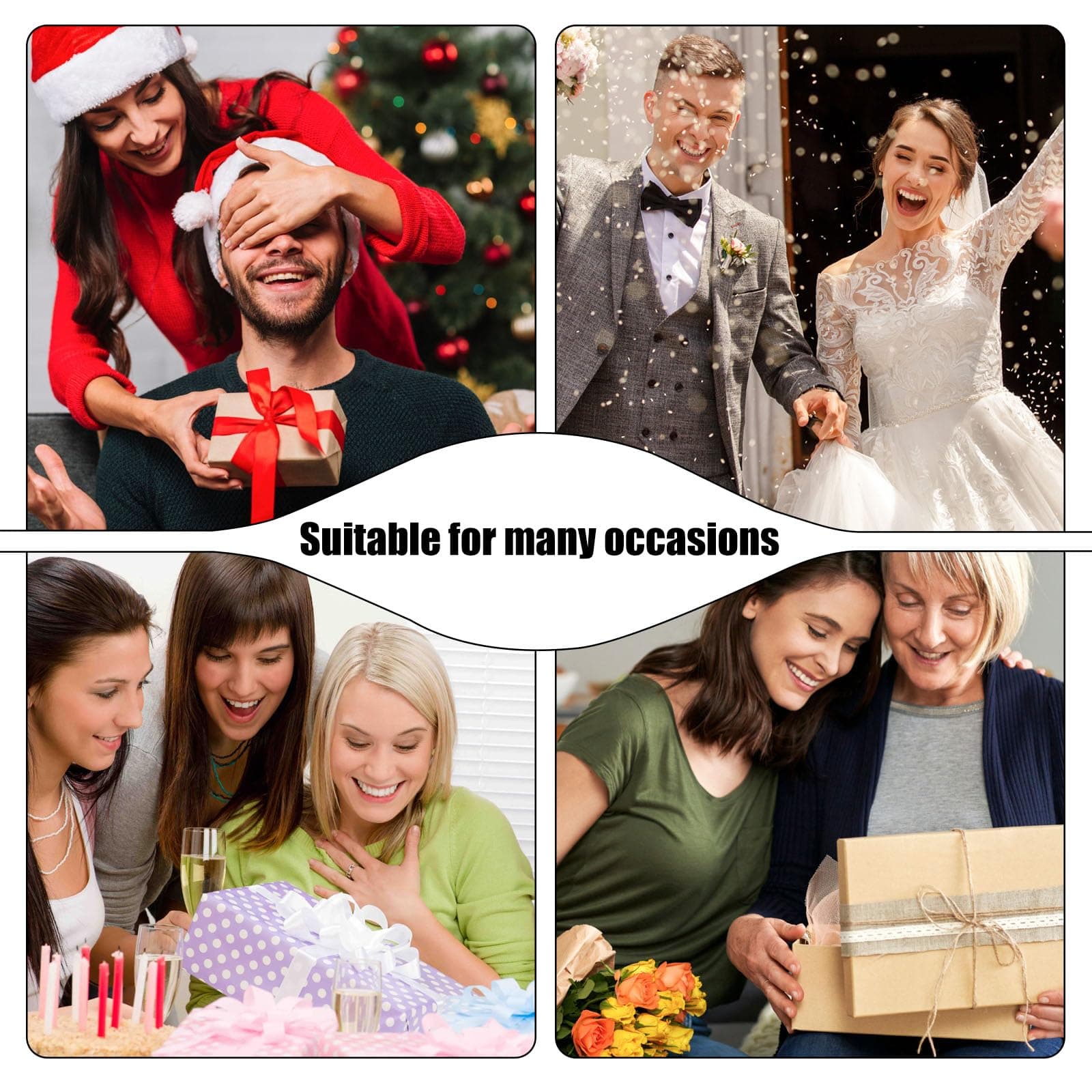 ZEBMOON 2 LB Red White Blue Crinkle Cut Paper Shred Filler Great for Gift Wrappi - Thumbnail 5