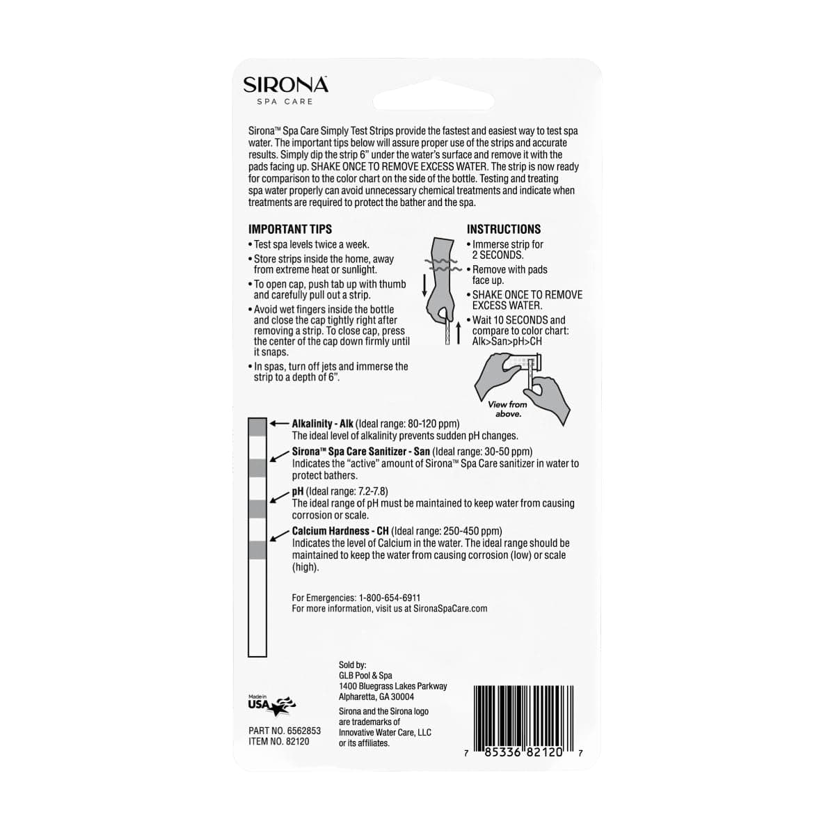 Sirona Spa Care Simply Test Strips: Biguanide (25ct.) with Measuring Cup - Easy - Thumbnail 2