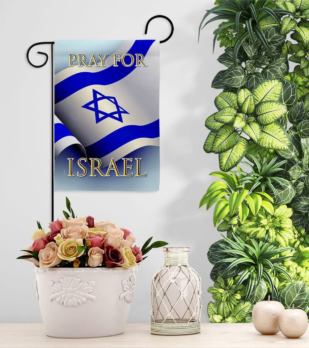 Pray for Israeli Flag Bandera de Israel Support Home House Decoration Banner Sma - Thumbnail 9