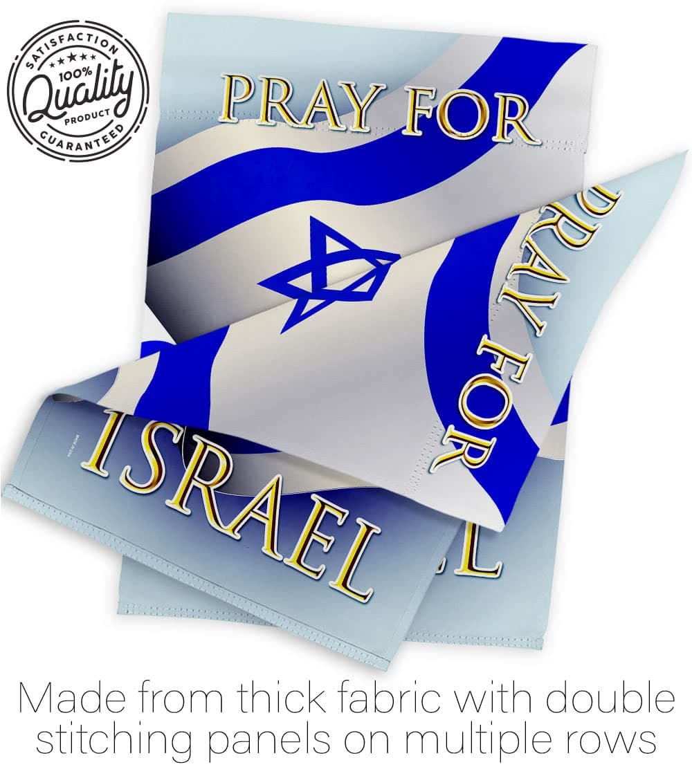 Pray for Israeli Flag Bandera de Israel Support Home House Decoration Banner Sma - Thumbnail 7