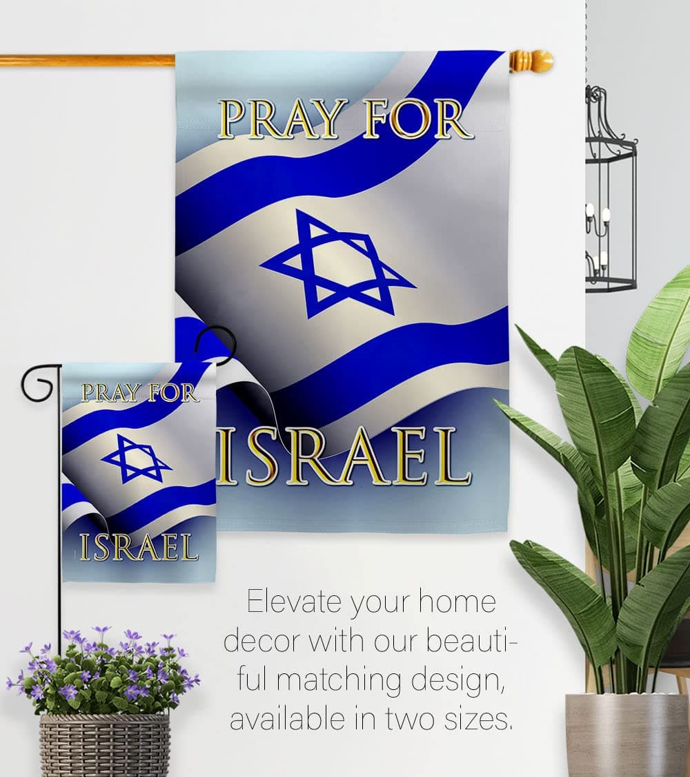 Pray for Israeli Flag Bandera de Israel Support Home House Decoration Banner Sma - Thumbnail 8
