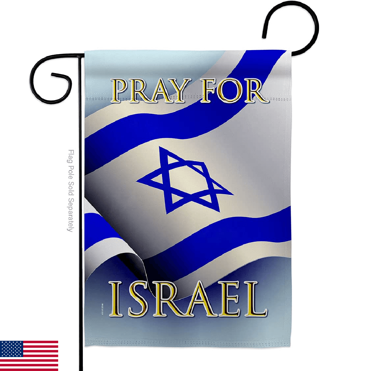 Pray for Israeli Flag Bandera de Israel Support Home House Decoration Banner Sma - Image 1