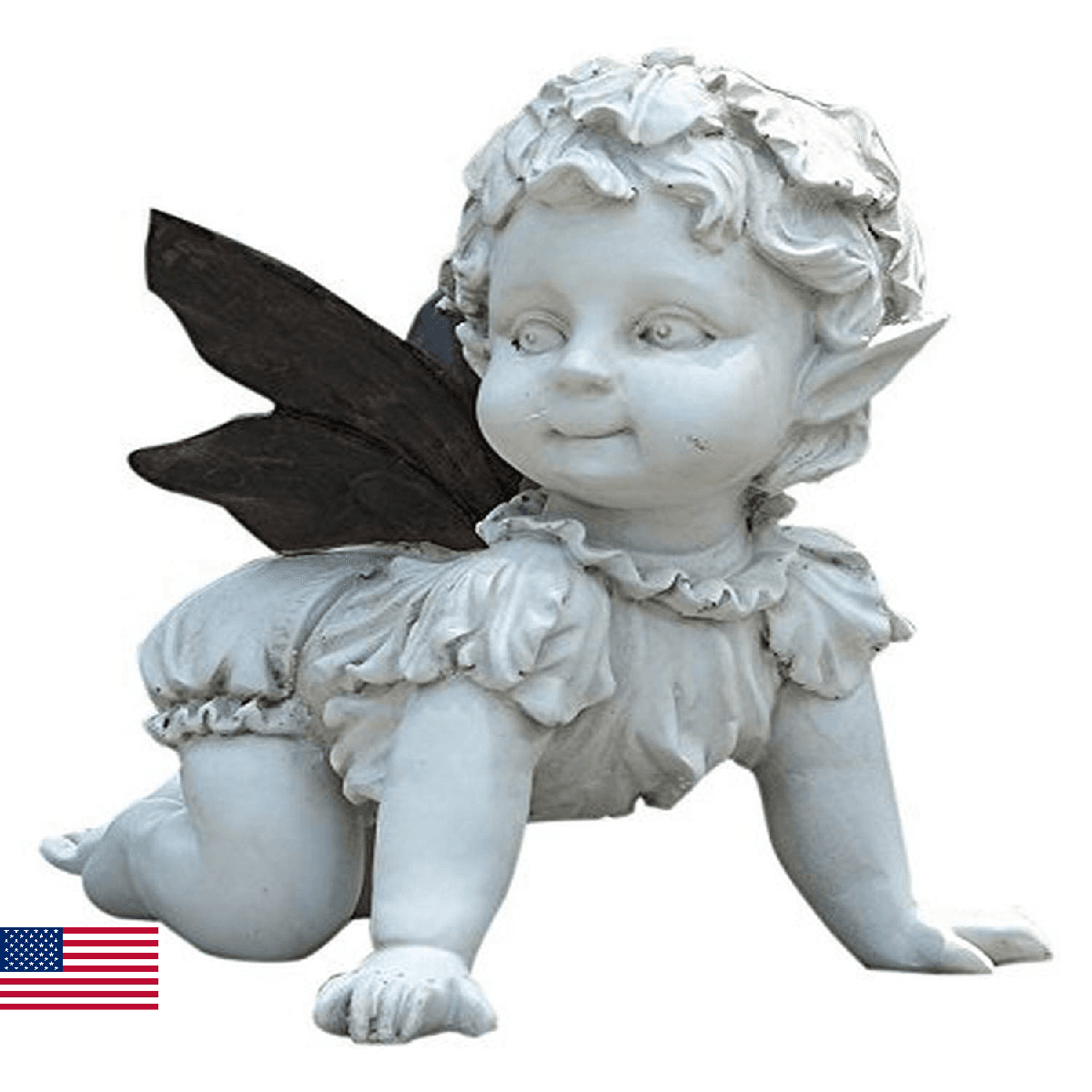 Hi-Line Gift Ltd Crawling Baby Fairy, White - Image 1