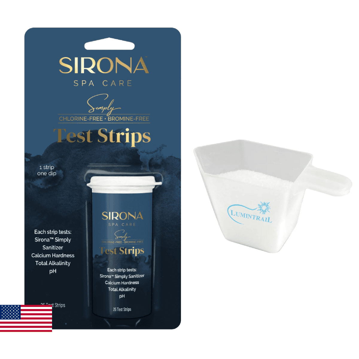 Sirona Spa Care Simply Test Strips: Biguanide (25ct.) with Measuring Cup - Easy - Image 1