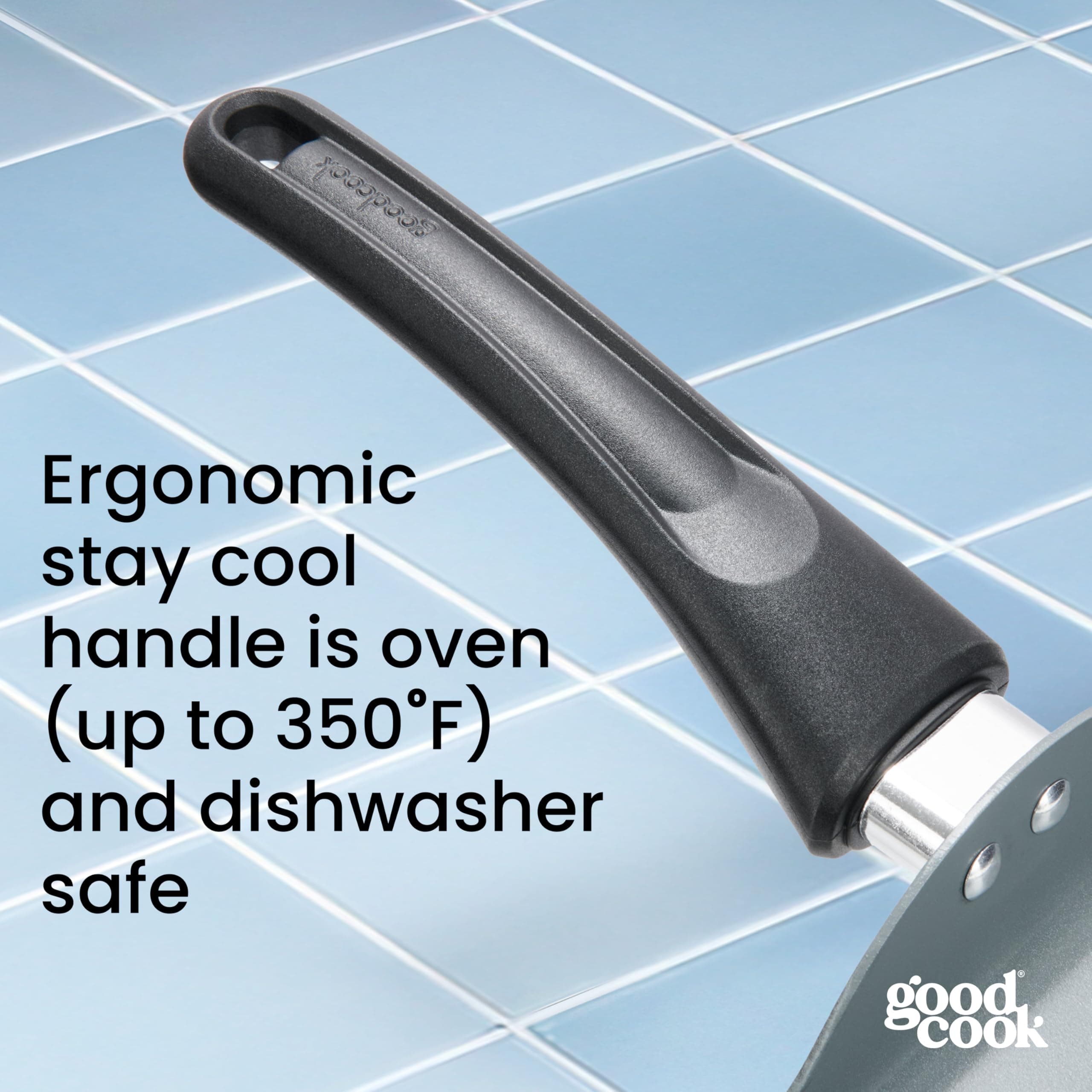 GoodCook Everyday Griddle Pan Ceramic Nonstick Aluminum Construction for Even He - Thumbnail 7