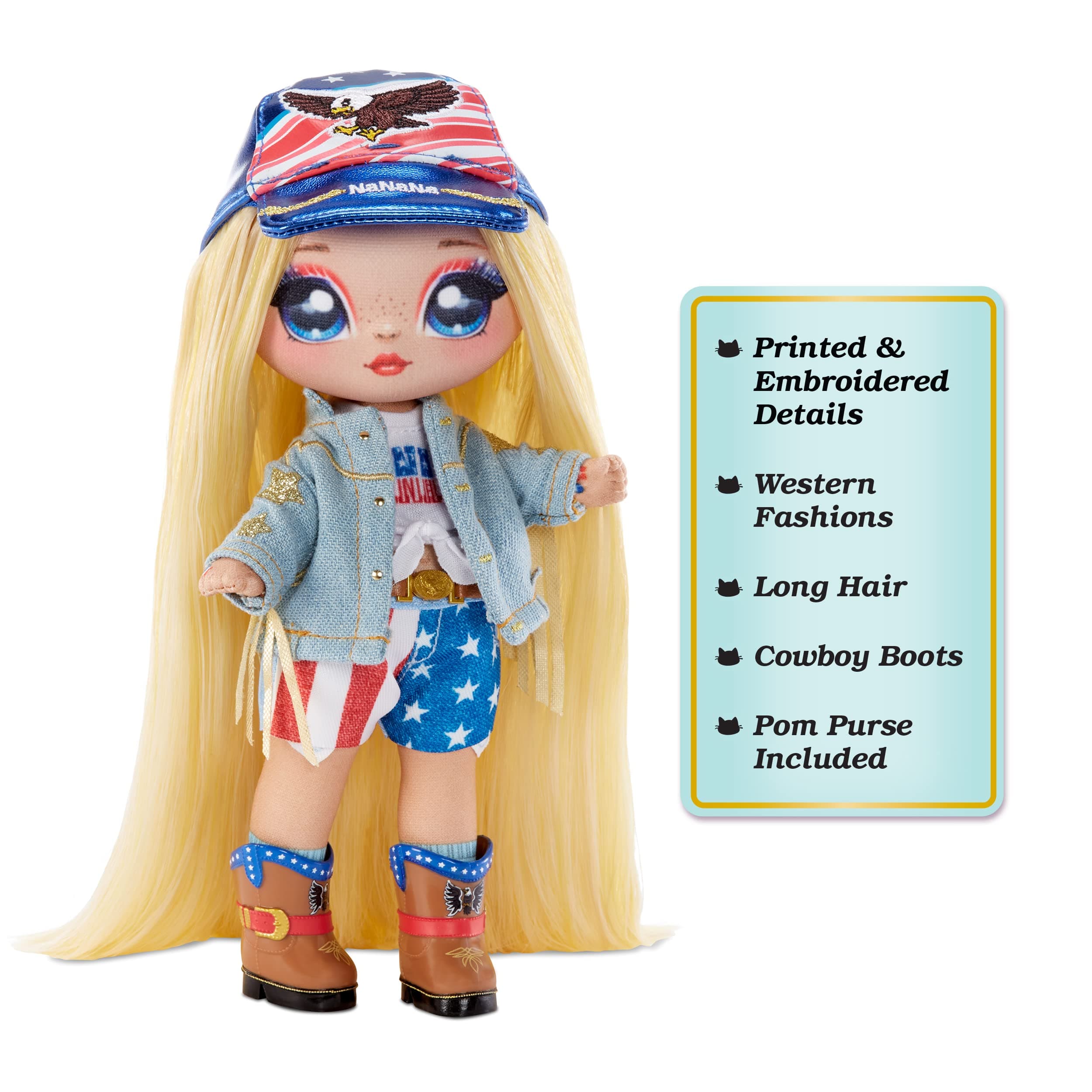 Na Na Na Surprise Glam Series 2 Erika Featherton - Patriotic Eagle-Inspired 7.5" - Thumbnail 4