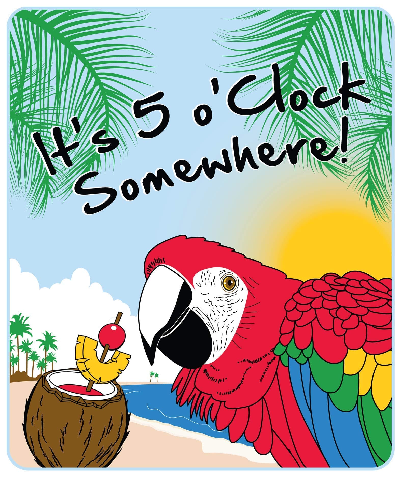 5 o'Clock Somewhere Super Soft Throw Blanket - 50x60 Throw Blanket for Bedroom, - Thumbnail 4