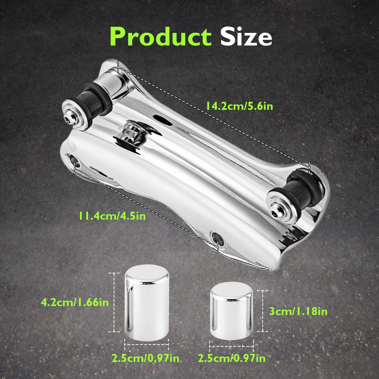 Mofun Chrome 4 Point Docking Hardware Kit with Docking Hardware Covers Kit Compa - Thumbnail 5
