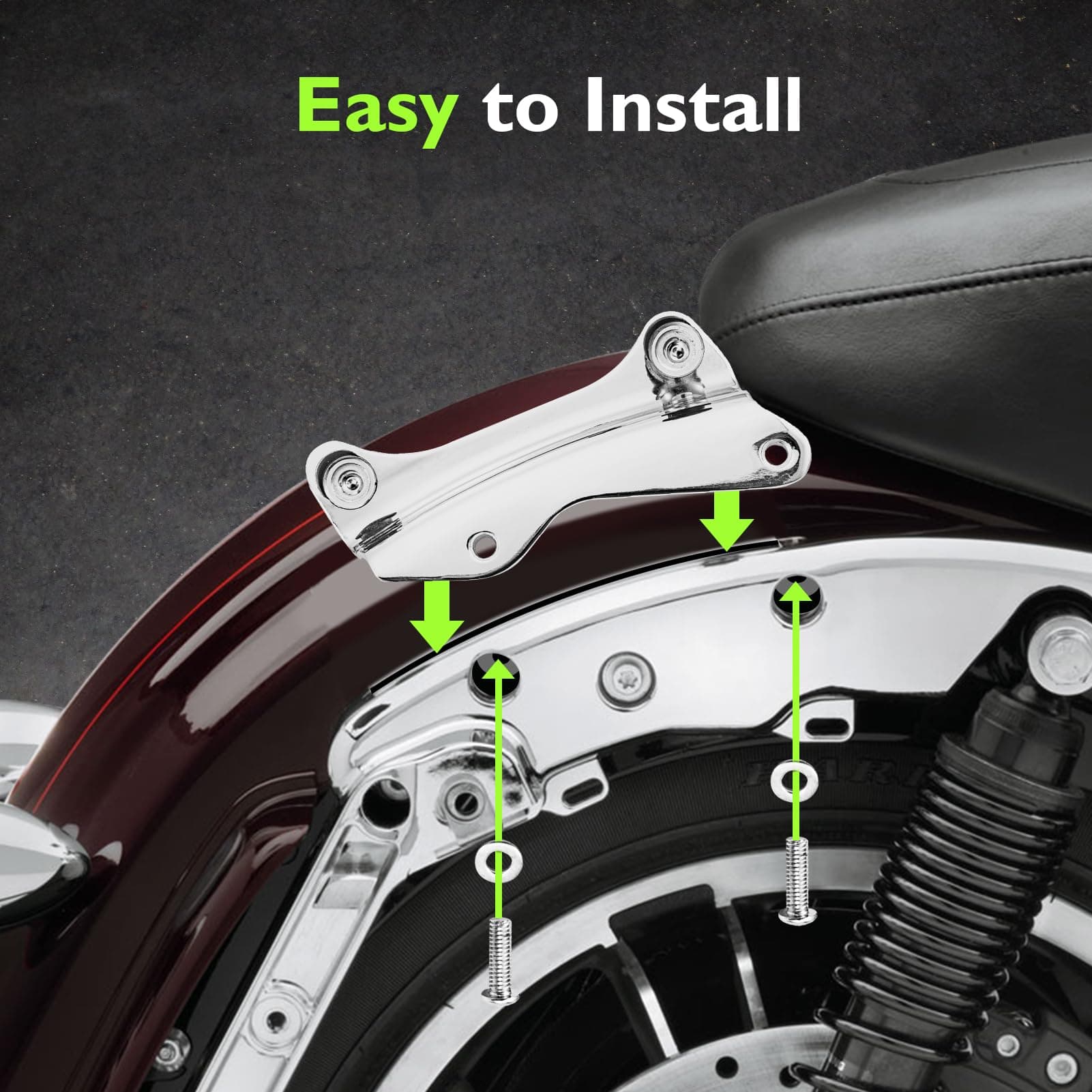 Mofun Chrome 4 Point Docking Hardware Kit with Docking Hardware Covers Kit Compa - Thumbnail 4