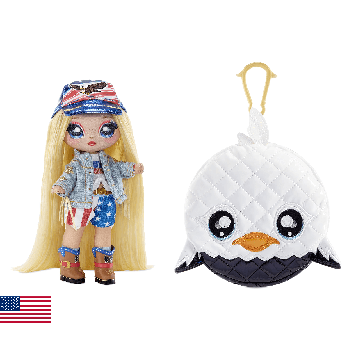 Na Na Na Surprise Glam Series 2 Erika Featherton - Patriotic Eagle-Inspired 7.5" - Image 1