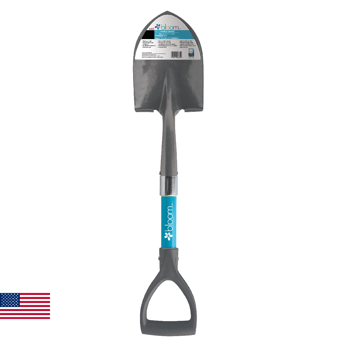 BLOOM Bond MFG 989743 Bloom Mini D Handle Shovel Assorted - Image 1