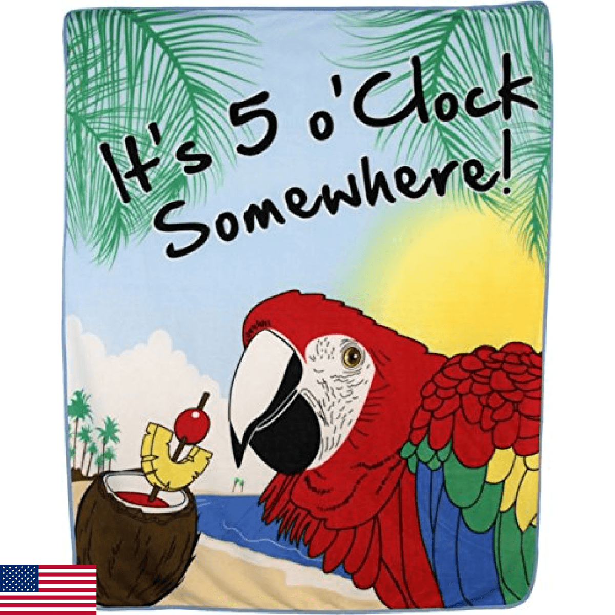 5 o'Clock Somewhere Super Soft Throw Blanket - 50x60 Throw Blanket for Bedroom, - Image 1
