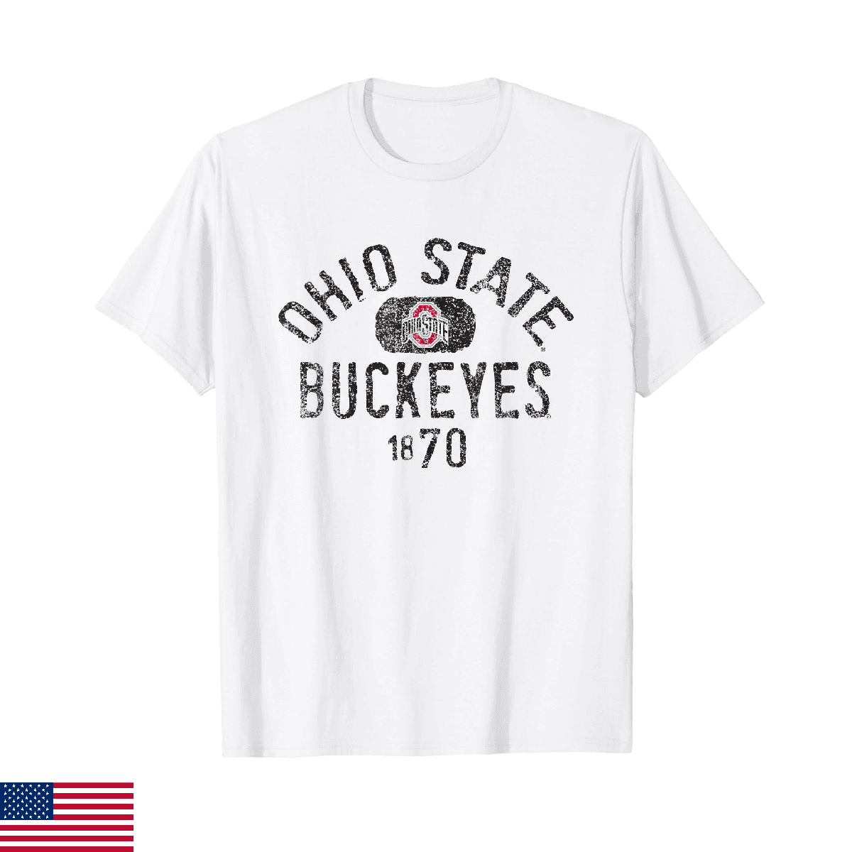 Ohio State Buckeyes Vintage 1870 T-Shirt - Image 1