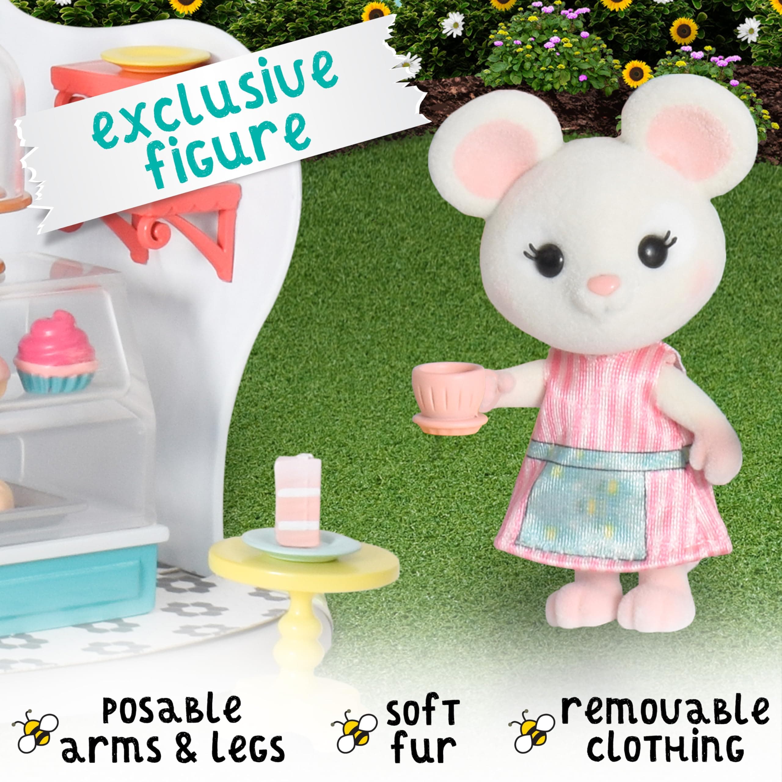 Honey Bee Acres Pastry Shop Complete Set Miniature Doll Figures 35 Pieces Ages 3 - Thumbnail 2