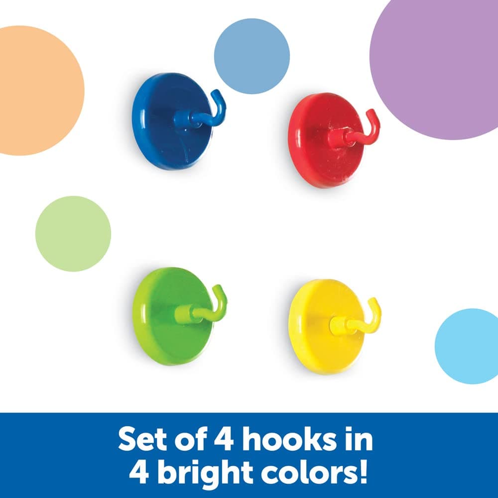 Learning Resources - Super hooks Magnetic Hooks, Set of 4 - Strong Magnetic Hook - Thumbnail 3