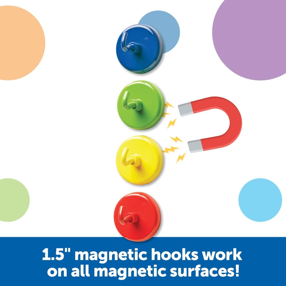 Learning Resources - Super hooks Magnetic Hooks, Set of 4 - Strong Magnetic Hook - Thumbnail 4
