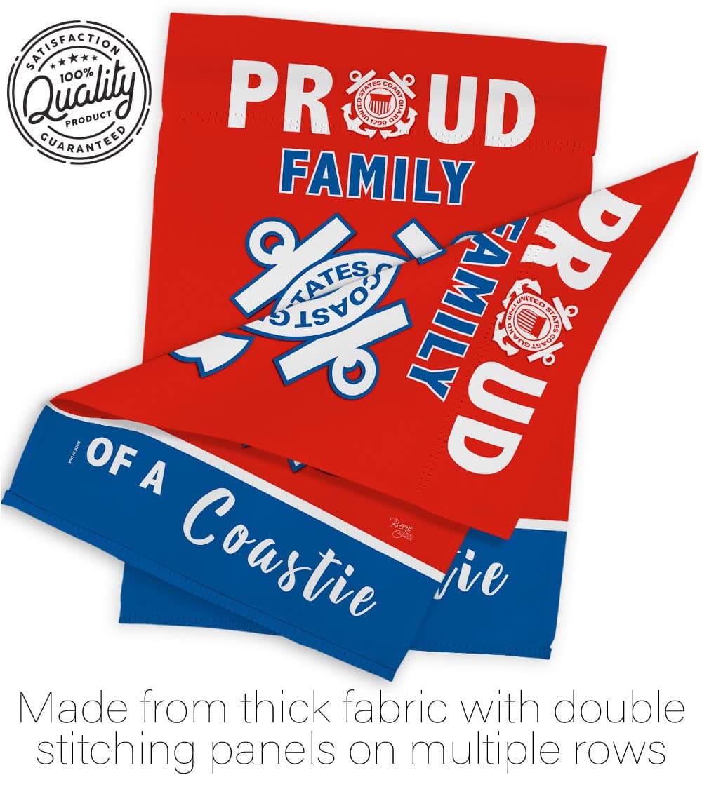 Breeze Decor Proud Family Coastie Garden Flag - Set with Stand Armed Forces Coas - Thumbnail 7