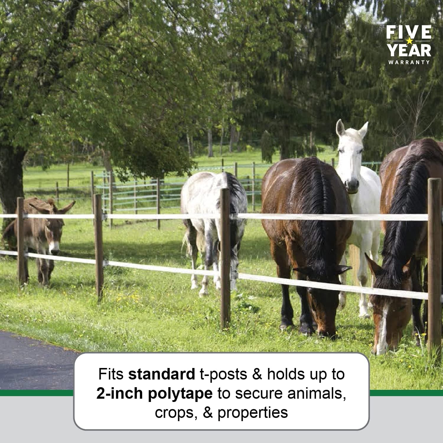 Powerfields Safe-Fence White T-Post Polytape Insulator TP-25 Electric Fence Insu - Thumbnail 3