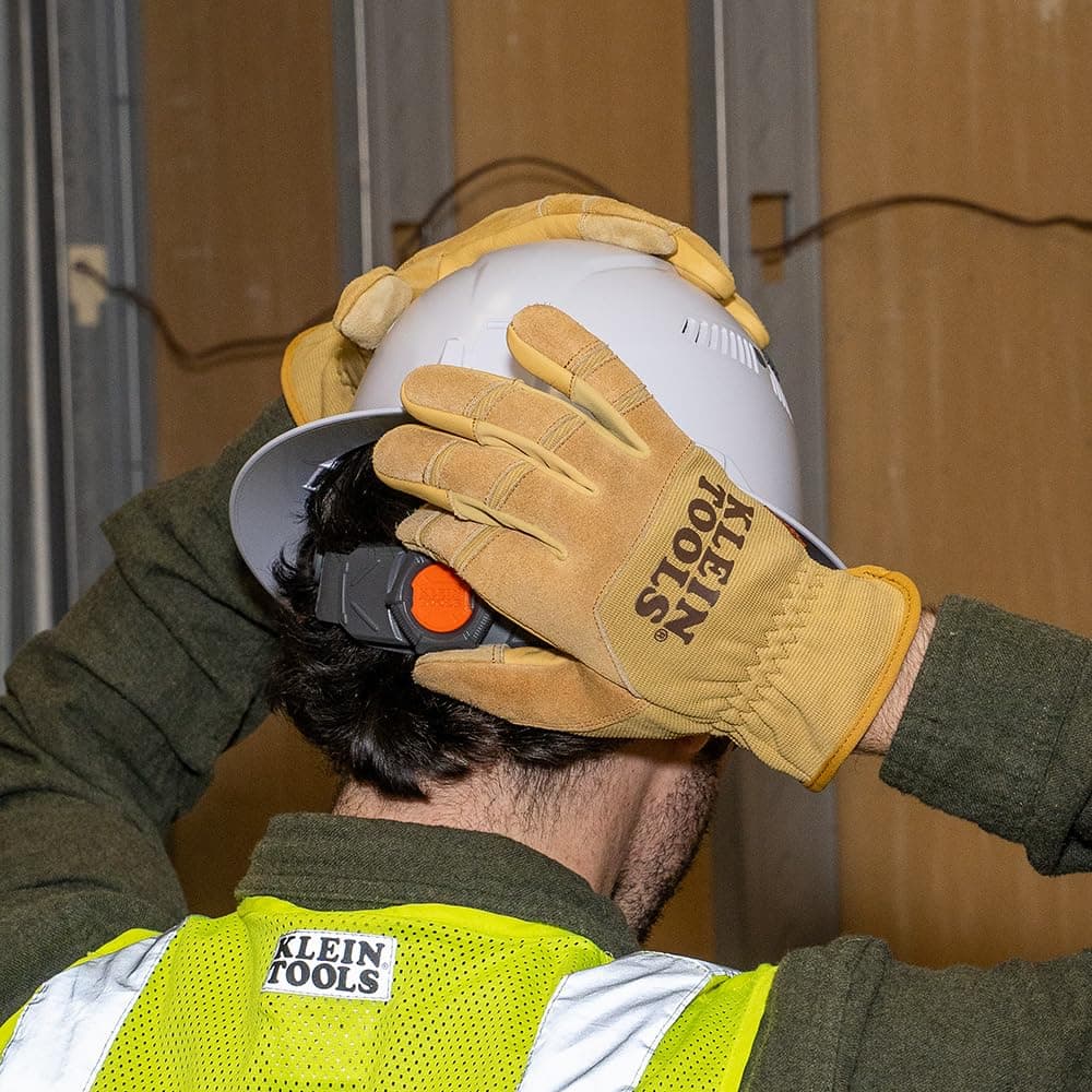 Klein Tools 60608 Work Gloves, All-Purpose Premium Leather Gloves, Abrasion-Resi - Thumbnail 7